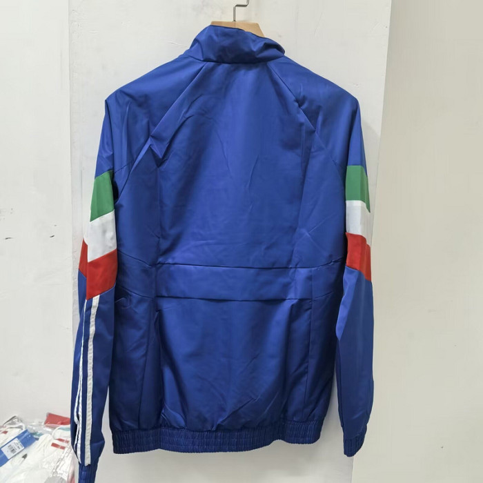 2024 Itlay Blue Soccer Windbreaker Jacket Football Jacket