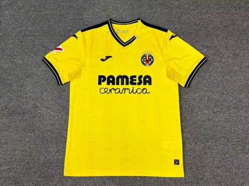 with LALIGA Patch Fans Version 2024-2025 Villarreal Home Soccer Jersey Football Shirt