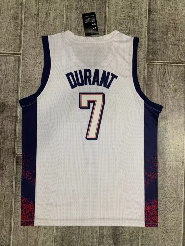 USA DURANT 7 White NBA Shirt United States Basketball Jersey