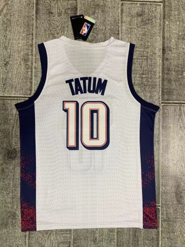 USA 10 TATUM White NBA Shirt United States Basketball Jersey
