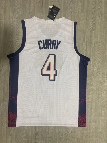 USA 4 CURRY White NBA Shirt United States Basketball Jersey
