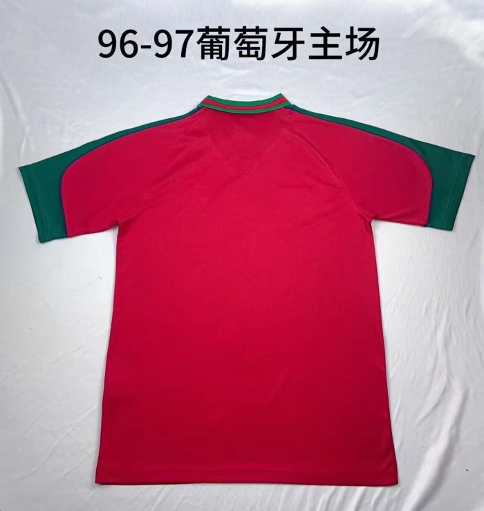 Retro Jersey 1996-1997 Portugal Home Soccer Jersey Vintage Football Shirt