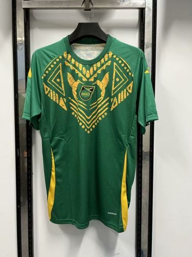 Fan Version 2024 Jamaica Green/Yellow Soccer Training Jersey Football Pre-match Shirt