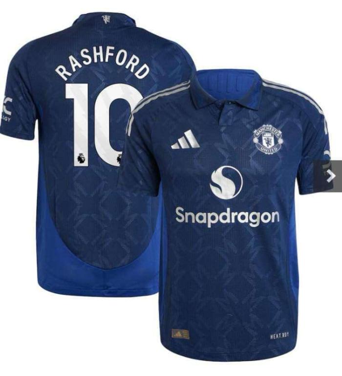 Player Version 2024-2025 Manchester United RASHFORD 10 Away Dark Blue Soccer Jersey Man United Football Shirt