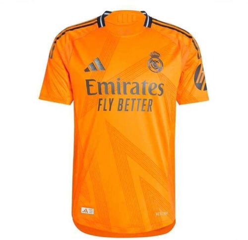 Fan Version 2024-2025 Real Madrid MBAPPE 9 Away Orange Soccer Jersey Real Football Shirt