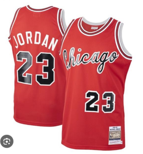 Mitchell&ness Chicago Bulls 23 JORDAN Basketball Shirt Red NBA Jersey