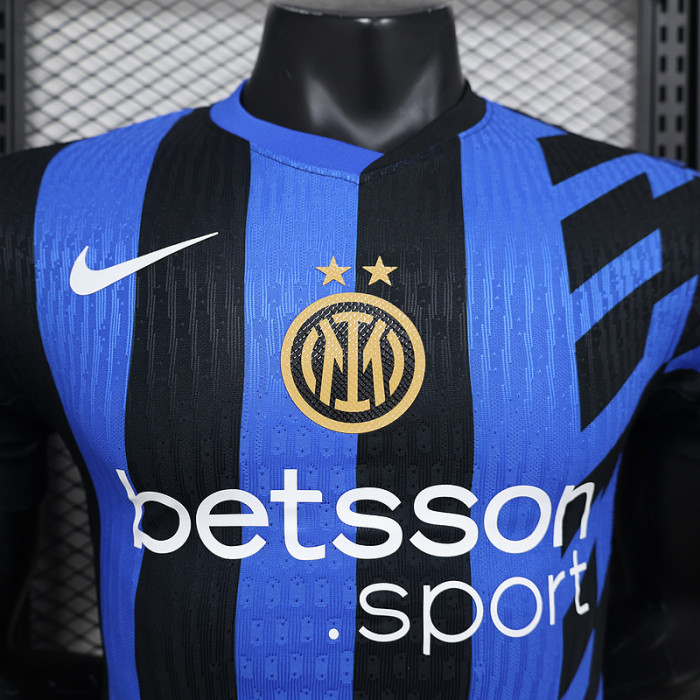 Player Version 2024-2025 Inter Milan Home Soccer Jersey Football Shirt