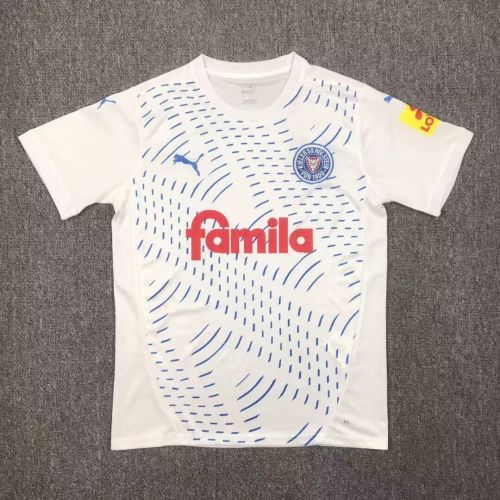 Fan Version 2024-2025 Holstein Kiel Away White Soccer Jersey Football Shirt