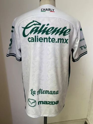 Fans Version 2024-2025 Club Leon Away White Soccer Jersey Football Shirt
