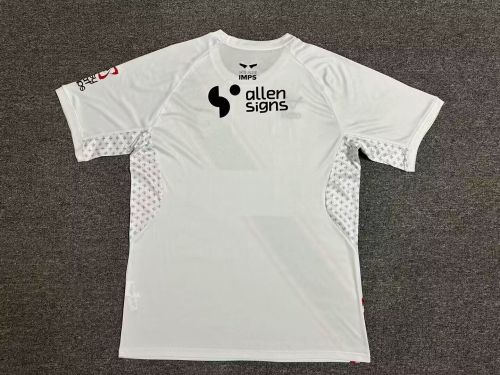 Fan Version 2024-2025 Lincoln City Away White Soccer Jersey Football Shirt