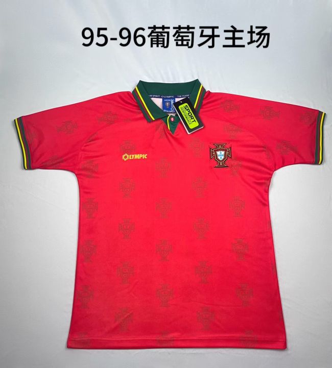 Retro Jersey 1995-1996 Portugal Home Soccer Jersey Vintage Football Shirt