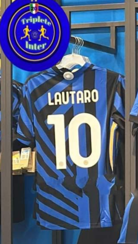 with Scudetto Patch Player Version 2024-2025 Inter Milan LAUTARO 10 Home Soccer Jersey Football Shirt