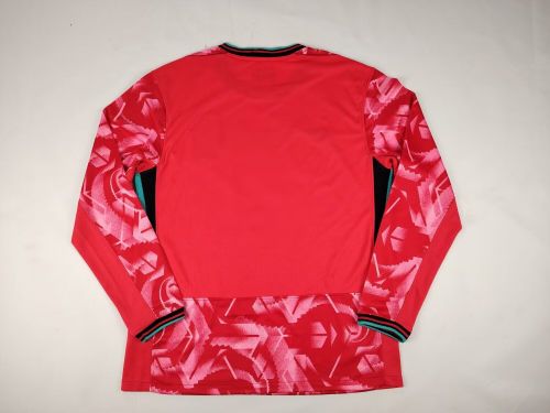 Long Sleeve South Korea 2024 Home Soccer Jersey Football Shirt