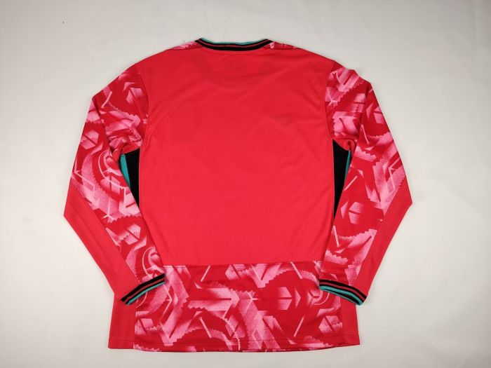 Long Sleeve South Korea 2024 Home Soccer Jersey Football Shirt