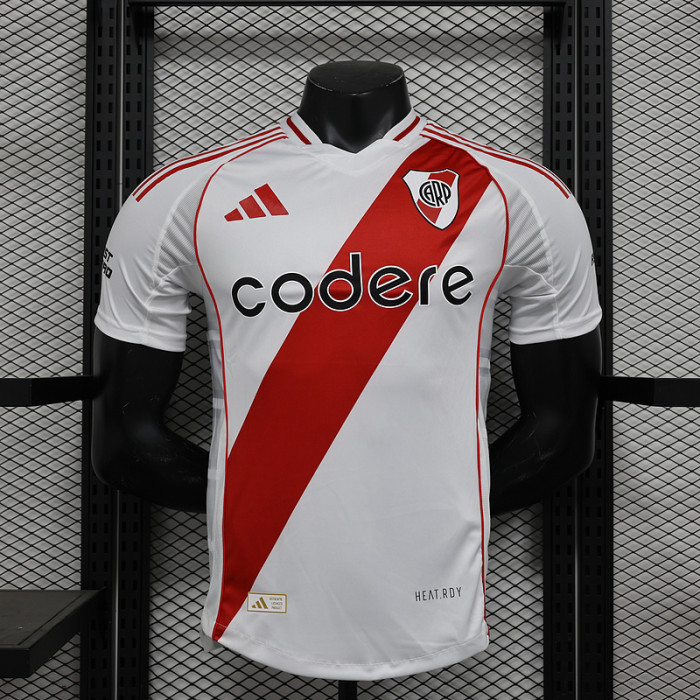 Player Version 2024-2025 River Plate Home Soccer Jersey Football Shirt
