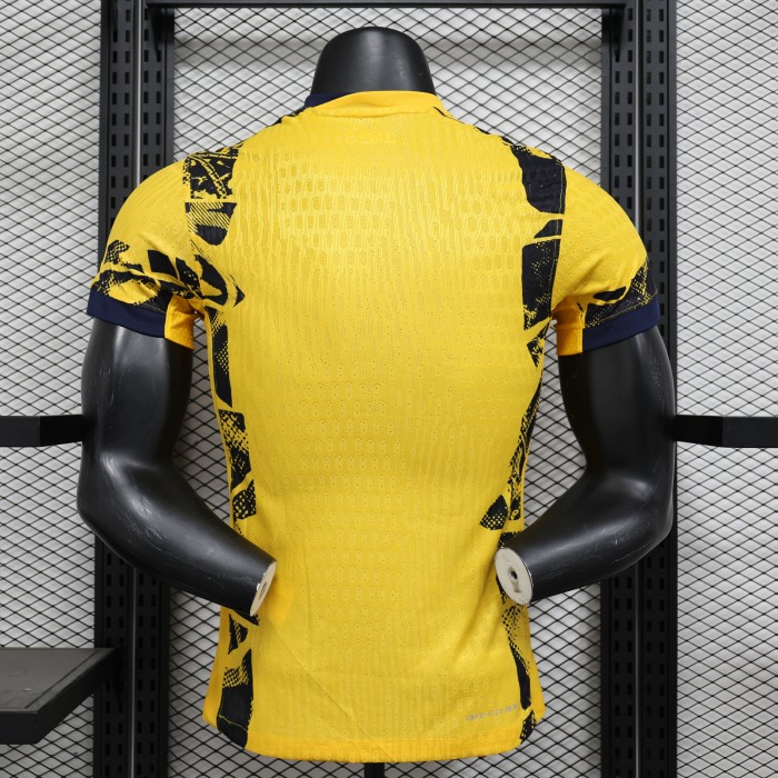 without Sponor Logo Player Version 2024-2025 Inter Milan Third Away Yellow Soccer Jersey Football Shirt