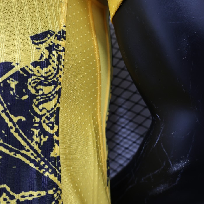 without Sponor Logo Player Version 2024-2025 Inter Milan Third Away Yellow Soccer Jersey Football Shirt