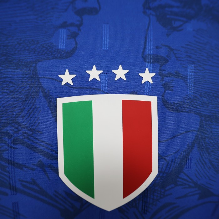 Player Version 2024 Italy Blue Special Edition Soccer Jersey Football Shirt