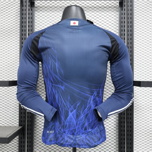 Long Sleeve Y-3 Player Version Japan 2024 Home Soccer Jersey Football Shirt