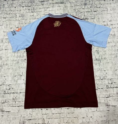 Fan Version 2024-2025 Aston Villa Home Football Shirt Soccer Jersey