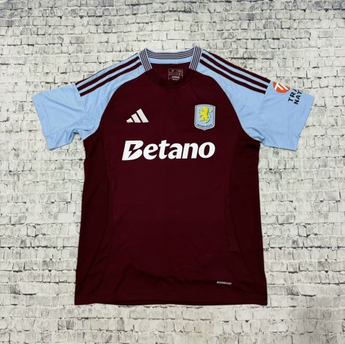Fan Version 2024-2025 Aston Villa Home Football Shirt Soccer Jersey