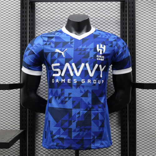 Player Version 2024-2025 Al-Hilal Saudi Home Soccer Jersey Football Shirt