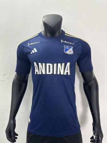 Player Version 2024-2025 Millonarios Home Soccer Jersey Football Shirt