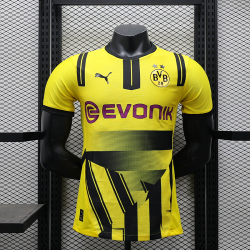 Player Version 2024-2025 Borussia Dortmund Yellow/Black UCL Version Soccer Jersey Vintage BVB Football Shirt