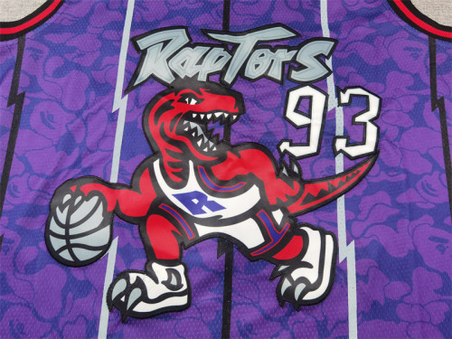 Mitchell&Ness 1998-99 Toronto Raptors 93 BAPE Purple NBA Jersey Basketball Shirt