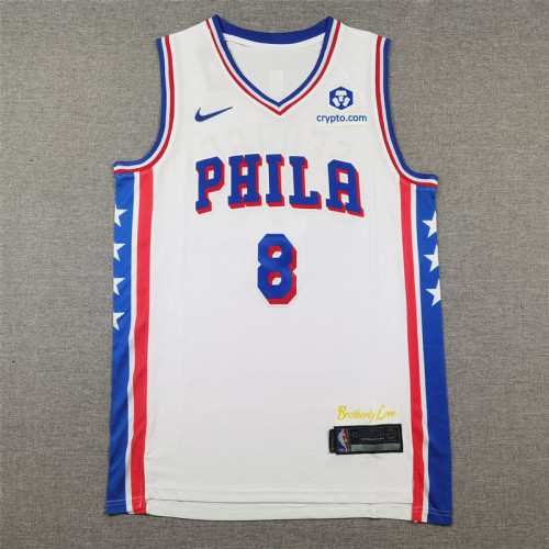 Philadelphia 76ers 8 George White NBA Jersey Basketball Shirt