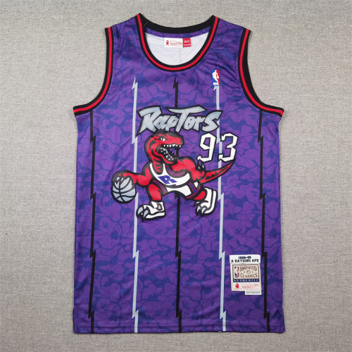 Mitchell&Ness 1998-99 Toronto Raptors 93 BAPE Purple NBA Jersey Basketball Shirt