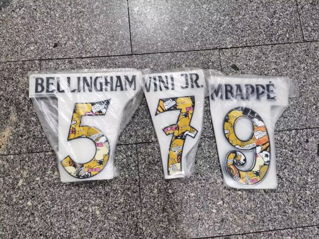 Real Madrid Special Fonts Lettering #5 BELLINGHAM ,VINI JR. 7,MBAPPE 9 for Madrid Jersey