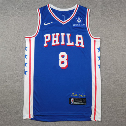Philadelphia 76ers 8 George Blue NBA Jersey Basketball Shirt