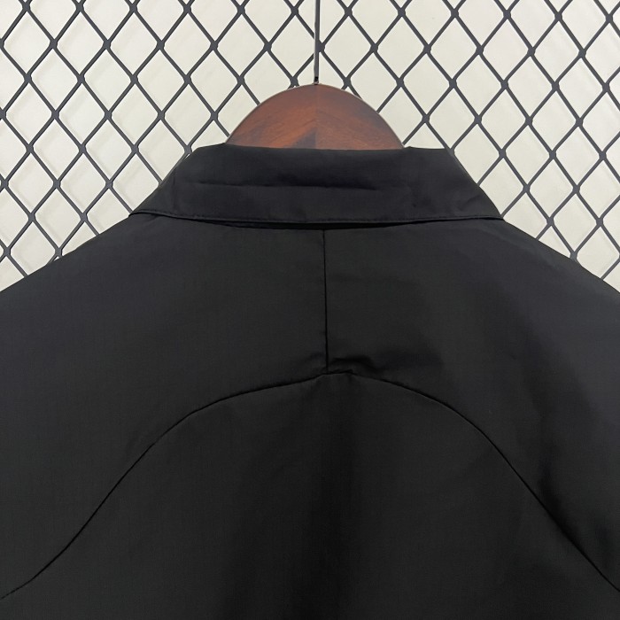 2024 Jordan Black Soccer Hoodie Football Windbreaker Jacket