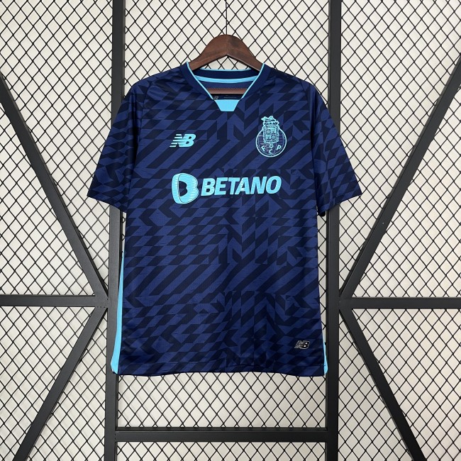 Fan Version 2024-2025 Porto Third Away Dark Blue Soccer Jersey Football Shirt