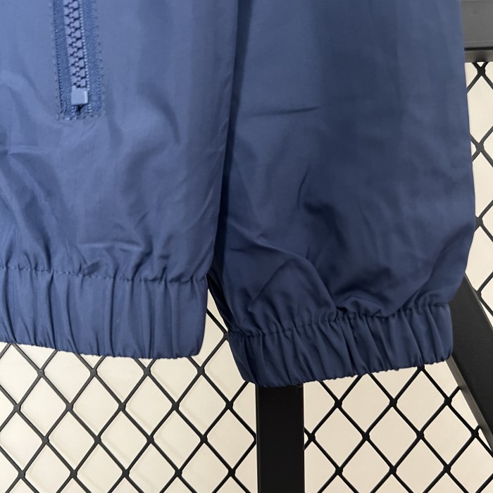 2024 Jordan Dark Blue Soccer Hoodie Football Windbreaker Jacket