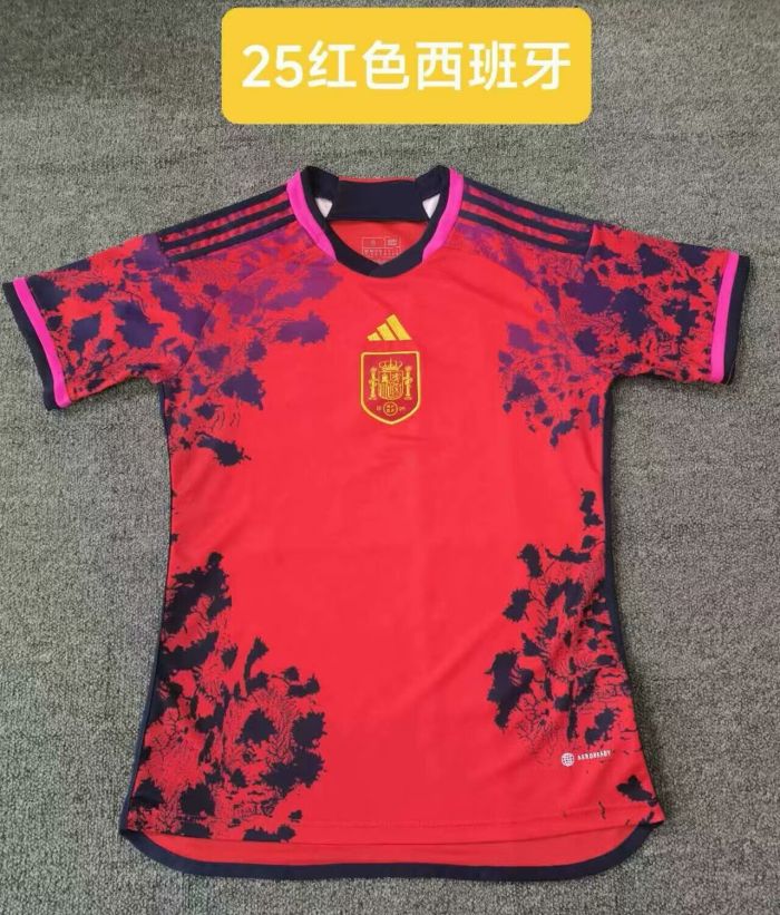 Fan Version Spain 2024 Red Special Edition Soccer Jersey España Camisetas de Futbol
