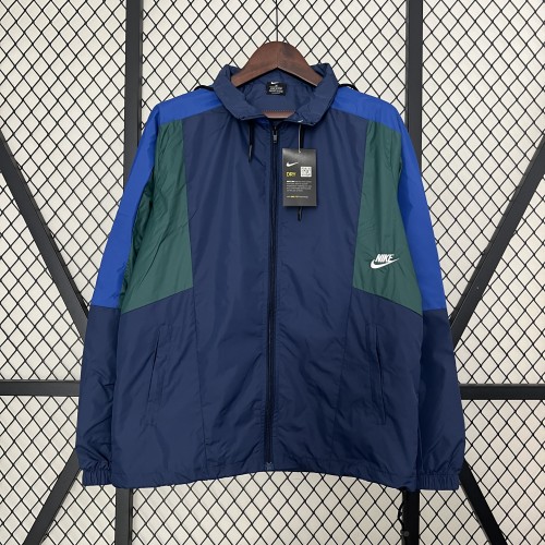 2024 NK Borland/Green/Blue Soccer Hoodie Football Windbreaker Jacket