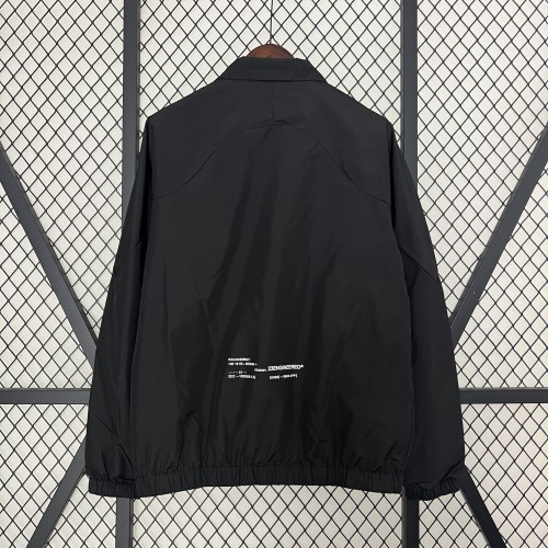 2024 Jordan Black Soccer Hoodie Football Windbreaker Jacket