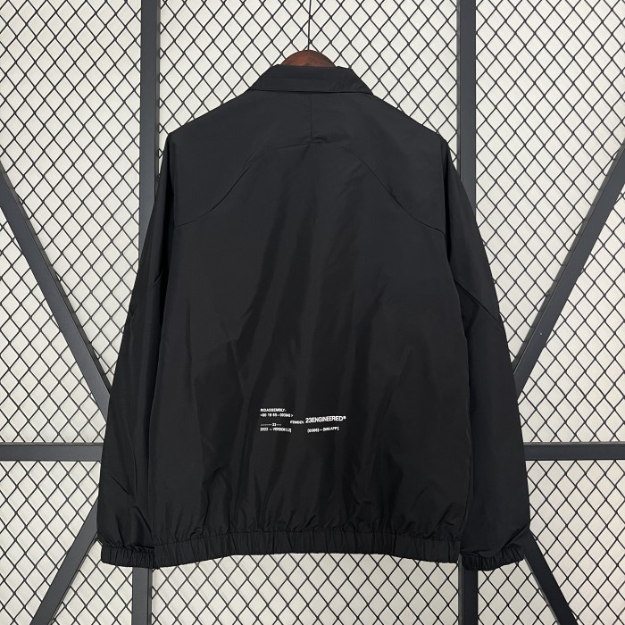 2024 Jordan Black Soccer Hoodie Football Windbreaker Jacket
