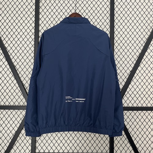 2024 Jordan Dark Blue Soccer Hoodie Football Windbreaker Jacket