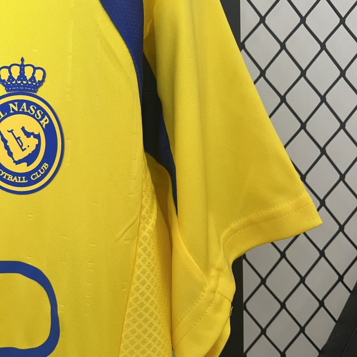 Fans Version 2024-2025 Al Nassr Home Soccer Jersey Riyadh Victory Football Shirt