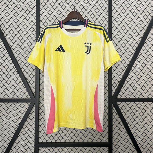 Maillot Juve Shirt Fan Version 2024-2025 Juventus Away Yellow Soccer Jersey Football Shirt
