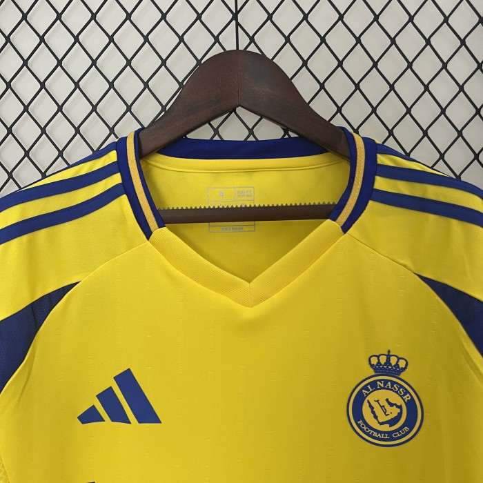 Fans Version 2024-2025 Al Nassr Home Soccer Jersey Riyadh Victory Football Shirt