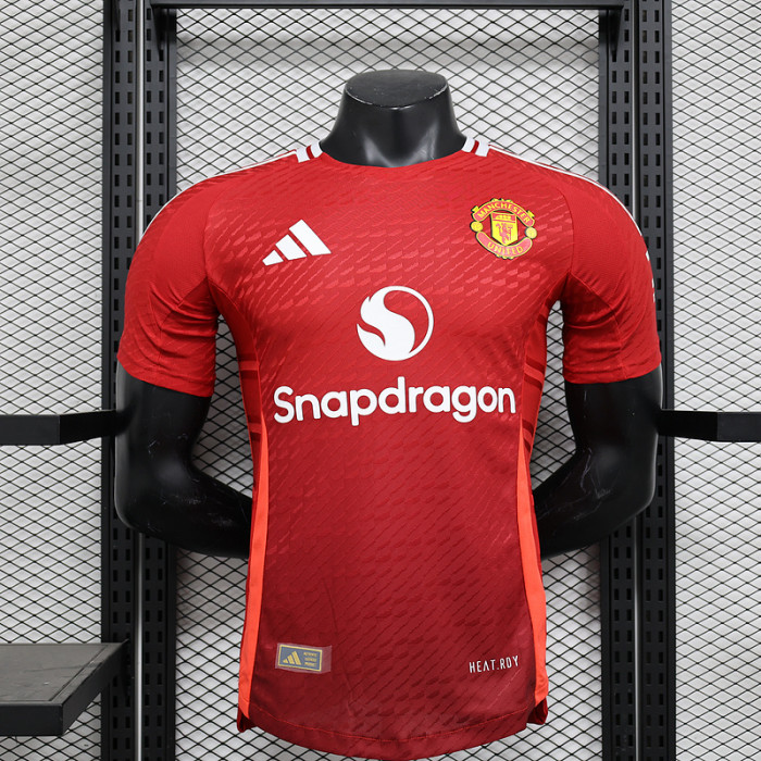 Player Version 2024-2025 Manchester United Home Soccer Jersey Man United Football Shirt