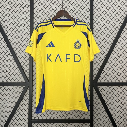 Fans Version 2024-2025 Al Nassr Home Soccer Jersey Riyadh Victory Football Shirt