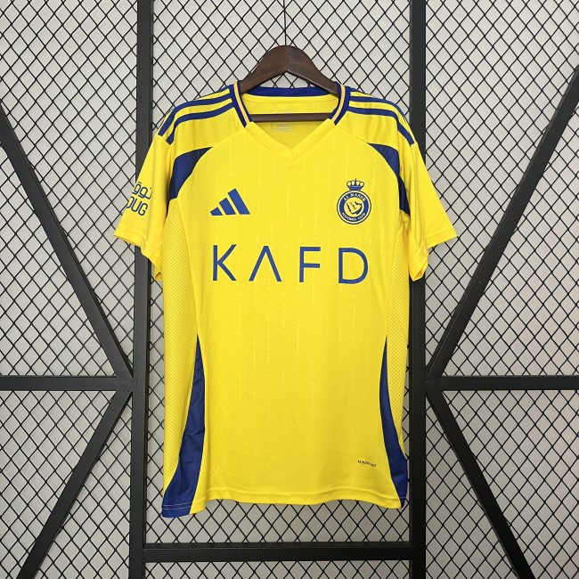Fans Version 2024-2025 Al Nassr Home Soccer Jersey Riyadh Victory Football Shirt