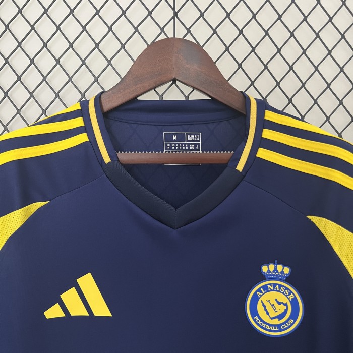 Fans Version 2024-2025 Al Nassr Away Dark Blue Soccer Jersey Riyadh Victory Football Shirt