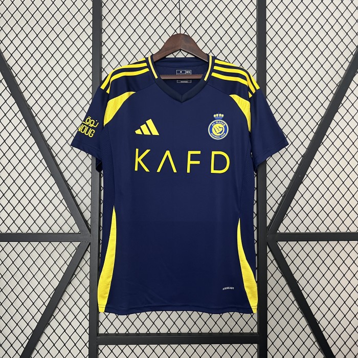 Fans Version 2024-2025 Al Nassr Away Dark Blue Soccer Jersey Riyadh Victory Football Shirt