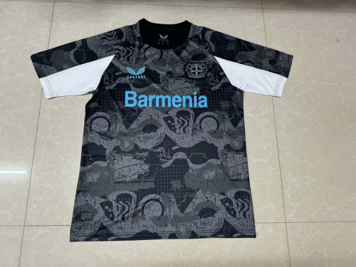 Fan Version 2024-2025 Bayer 04 Leverkusen Third Away Black Soccer Jersey